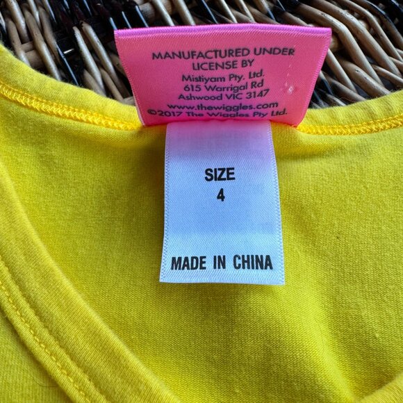 EMMA WIGGLE The Wiggles Girls Dress 4 4T Yellow Wiggle Halloween Costume HTF - Picture 6 of 8